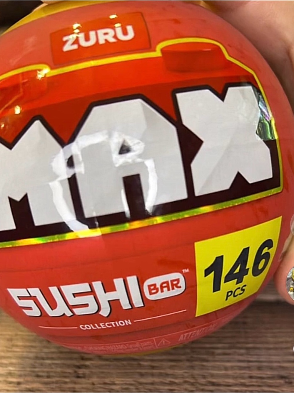 MAX Sushi Bar 146 pcs Surprise Toy Ball - Red
